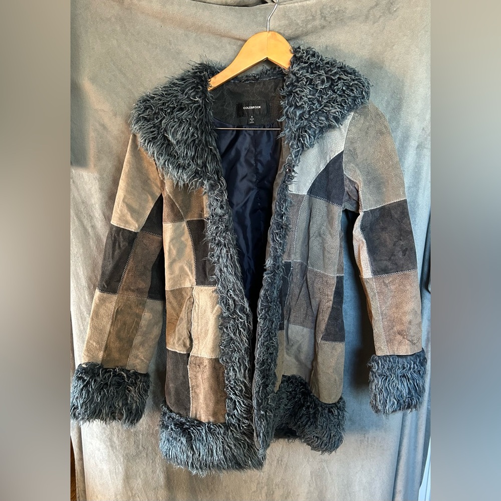 Leather festival coat